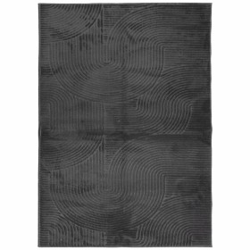 vidaXL Teppich IZA Kurzflor Skandi-Stil Anthrazit 240x340 cm