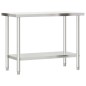vidaXL Küchen-Arbeitstisch 110x55x85 cm Edelstahl vidaXL Küchen-Arbeitstisch 110x55x85 cm Edelstahl