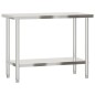 vidaXL Küchen-Arbeitstisch 110x55x85 cm Edelstahl vidaXL Küchen-Arbeitstisch 110x55x85 cm Edelstahl
