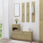 vidaXL Garderobenset Flur Sonoma-Eiche 100x25x76,5 cm Holzwerkstoff vidaXL Garderobenset Flur Sonoma-Eiche 100x25x76,5 cm Holzwerkstoff