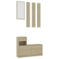 vidaXL Garderobenset Flur Sonoma-Eiche 100x25x76,5 cm Holzwerkstoff vidaXL Garderobenset Flur Sonoma-Eiche 100x25x76,5 cm Holzwerkstoff