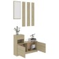 vidaXL Garderobenset Flur Sonoma-Eiche 100x25x76,5 cm Holzwerkstoff vidaXL Garderobenset Flur Sonoma-Eiche 100x25x76,5 cm Holzwerkstoff