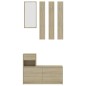 vidaXL Garderobenset Flur Sonoma-Eiche 100x25x76,5 cm Holzwerkstoff vidaXL Garderobenset Flur Sonoma-Eiche 100x25x76,5 cm Holzwerkstoff