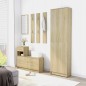 vidaXL Garderobenset Flur Sonoma-Eiche 100x25x76,5 cm Holzwerkstoff vidaXL Garderobenset Flur Sonoma-Eiche 100x25x76,5 cm Holzwerkstoff