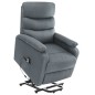 vidaXL Massagesessel mit Aufstehhilfe Hellgrau Stoff vidaXL Massagesessel mit Aufstehhilfe Hellgrau Stoff