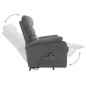 vidaXL Massagesessel mit Aufstehhilfe Hellgrau Stoff vidaXL Massagesessel mit Aufstehhilfe Hellgrau Stoff