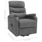 vidaXL Massagesessel mit Aufstehhilfe Hellgrau Stoff vidaXL Massagesessel mit Aufstehhilfe Hellgrau Stoff