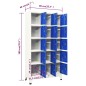 vidaXL Schließfachschrank Grau und Blau 90x40x180 cm Stahl vidaXL Schließfachschrank Grau und Blau 90x40x180 cm Stahl