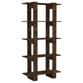 vidaXL Bücherregal/Raumteiler Räuchereiche 80x30x160 cm Holzwerkstoff