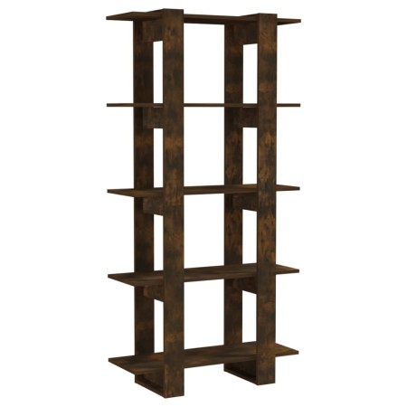 vidaXL Bücherregal/Raumteiler Räuchereiche 80x30x160 cm Holzwerkstoff