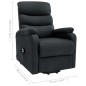 vidaXL Massagesessel mit Aufstehhilfe Dunkelgrau Stoff vidaXL Massagesessel mit Aufstehhilfe Dunkelgrau Stoff