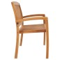 Stapelbare Gartenbank mit Auflage 159 cm Massivholz Teak Stapelbare Gartenbank mit Auflage 159 cm Massivholz Teak