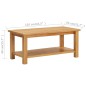 vidaXL Couchtisch 110 x 55 x 40 cm Eiche Massivholz vidaXL Couchtisch 110 x 55 x 40 cm Eiche Massivholz