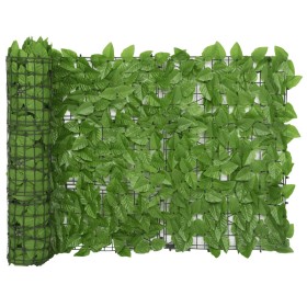 vidaXL Balkon-Sichtschutz mit Grünen Blättern 600x75 cm
