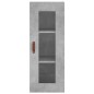 Highboard Betongrau 34,5x34x180 cm Holzwerkstoff Highboard Betongrau 34,5x34x180 cm Holzwerkstoff