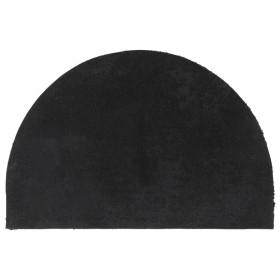 vidaXL Fußmatte Schwarz Halbrund 40x60 cm Kokosfaser Getuftet