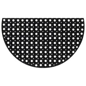 vidaXL Fußmatte Halbrund 45x75 cm Gummi