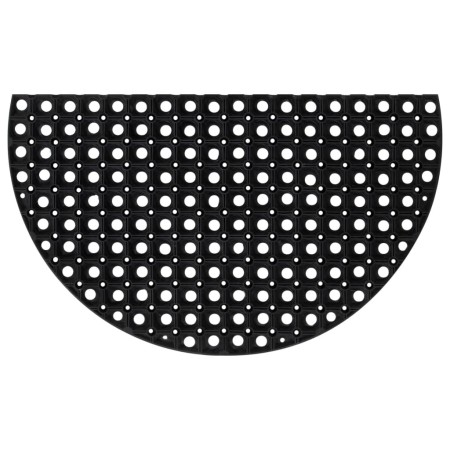 vidaXL Fußmatte Halbrund 45x75 cm Gummi