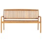 Stapelbare Gartenbank mit Auflage 159 cm Massivholz Teak Stapelbare Gartenbank mit Auflage 159 cm Massivholz Teak