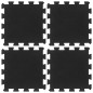 vidaXL Bodenfliesen aus Gummi 4 Stk. Schwarz 16 mm 30x30 cm vidaXL Bodenfliesen aus Gummi 4 Stk. Schwarz 16 mm 30x30 cm