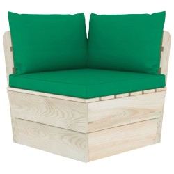 vidaXL Garten-Paletten-Ecksofa mit Kissen Imprägniertes Fichtenholz