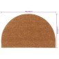 vidaXL Fußmatte Natur Halbrund 50x80 cm Kokosfaser Getuftet vidaXL Fußmatte Natur Halbrund 50x80 cm Kokosfaser Getuftet
