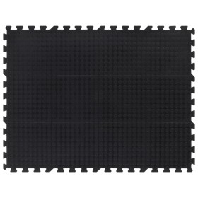 vidaXL Gummi-Bodenfliese Schwarz 12 mm 90x120 cm