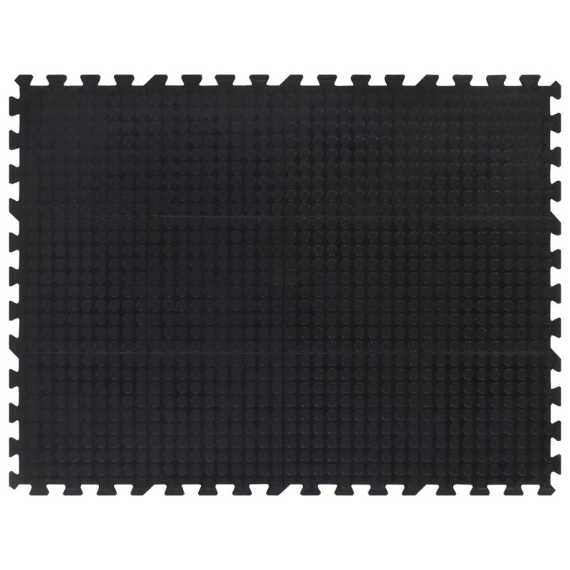 vidaXL Gummi-Bodenfliese Schwarz 12 mm 90x120 cm vidaXL Gummi-Bodenfliese Schwarz 12 mm 90x120 cm