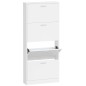 vidaXL Schuhschrank Hochglanz-Weiß 59x17x150 cm Holzwerkstoff vidaXL Schuhschrank Hochglanz-Weiß 59x17x150 cm Holzwerkstoff