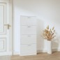 vidaXL Schuhschrank Hochglanz-Weiß 59x17x150 cm Holzwerkstoff vidaXL Schuhschrank Hochglanz-Weiß 59x17x150 cm Holzwerkstoff