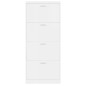 vidaXL Schuhschrank Hochglanz-Weiß 59x17x150 cm Holzwerkstoff vidaXL Schuhschrank Hochglanz-Weiß 59x17x150 cm Holzwerkstoff