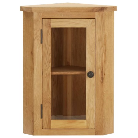 vidaXL Wand-Eckschrank 45 x 28 x 60 cm Eiche Massivholz 