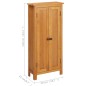 vidaXL Schrank 50x22x110 cm Massivholz Eiche vidaXL Schrank 50x22x110 cm Massivholz Eiche