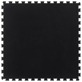 vidaXL Gummi-Bodenfliese Schwarz 12 mm 100x100 cm