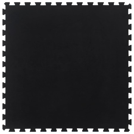 vidaXL Gummi-Bodenfliese Schwarz 12 mm 100x100 cm