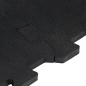 vidaXL Gummi-Bodenfliese Schwarz 12 mm 100x100 cm vidaXL Gummi-Bodenfliese Schwarz 12 mm 100x100 cm