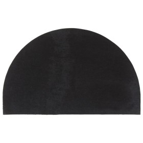 vidaXL Fußmatte Schwarz Halbrund 50x80 cm Kokosfaser Getuftet