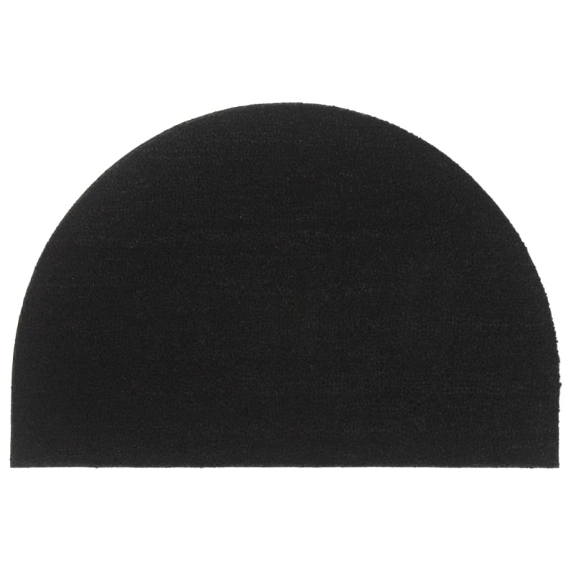 vidaXL Fußmatte Schwarz Halbrund 60x90 cm Kokosfaser Getuftet vidaXL Fußmatte Schwarz Halbrund 60x90 cm Kokosfaser Getuftet
