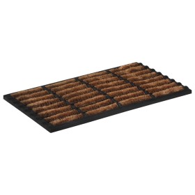 vidaXL Fußmatte Rechteckig 45x75 cm Gummi und Kokosfaser