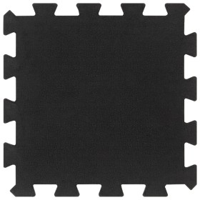 vidaXL Bodenfliesen aus Gummi 16 Stk. Schwarz 16 mm 30x30 cm