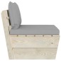 Garten-Paletten-Mittelsofa mit Kissen Imprägniertes Fichtenholz Garten-Paletten-Mittelsofa mit Kissen Imprägniertes Fichtenholz