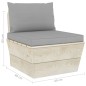Garten-Paletten-Mittelsofa mit Kissen Imprägniertes Fichtenholz Garten-Paletten-Mittelsofa mit Kissen Imprägniertes Fichtenholz