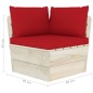 Garten-Paletten-Ecksofa mit Kissen Imprägniertes Fichtenholz Garten-Paletten-Ecksofa mit Kissen Imprägniertes Fichtenholz