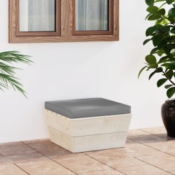 Garten-Paletten-Hocker mit Kissen Imprägniertes Fichtenholz