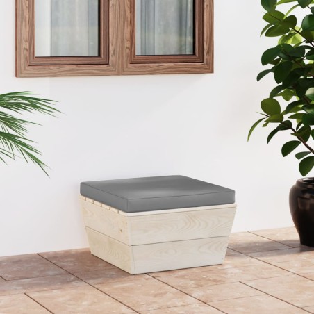 Garten-Paletten-Hocker mit Kissen Imprägniertes Fichtenholz