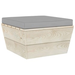 Garten-Paletten-Hocker mit Kissen Imprägniertes Fichtenholz