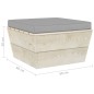 Garten-Paletten-Hocker mit Kissen Imprägniertes Fichtenholz Garten-Paletten-Hocker mit Kissen Imprägniertes Fichtenholz