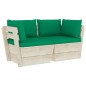 Garten-Palettensofa 2-Sitzer mit Kissen Fichtenholz Garten-Palettensofa 2-Sitzer mit Kissen Fichtenholz
