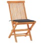 vidaXL 3-tlg. Bistroset mit Anthrazit Kissen Massivholz Teak vidaXL 3-tlg. Bistroset mit Anthrazit Kissen Massivholz Teak