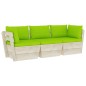 vidaXL Garten-Palettensofa 3-Sitzer mit Kissen Fichtenholz vidaXL Garten-Palettensofa 3-Sitzer mit Kissen Fichtenholz